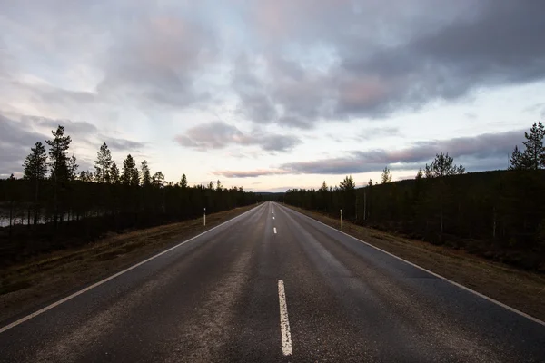 Coucher de soleil Finlande du Nord — Photo