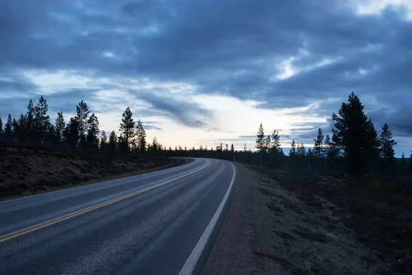 Zonsondergang Noord-Finland — Stockfoto