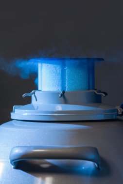 Buharı sıvı azot konteyner dışarı geliyor