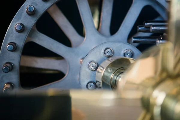 Rueda grande, detalle de las piezas internas del reloj Imagen de archivo