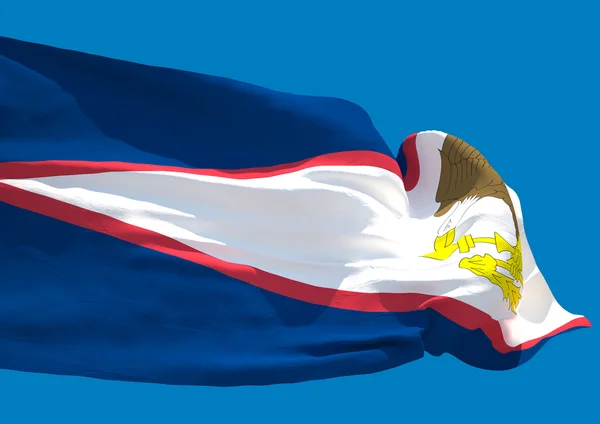 Samoa Amerykańskie fala flaga Hd — Zdjęcie stockowe