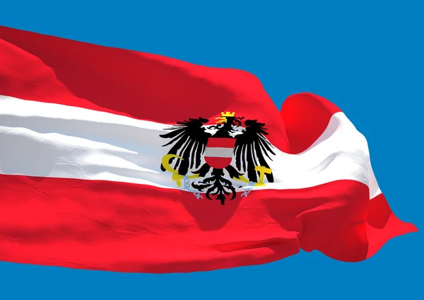 Autriche vague drapeau HD — Photo