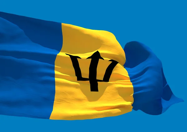 Barbados bandiera ad onda HD — Foto Stock