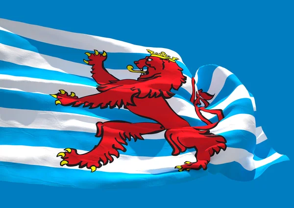 Blason bandera de Luxemburgo onda HD — Foto de Stock