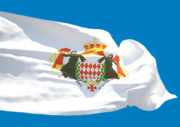 Principado de Mónaco bandera de onda HD — Foto de Stock