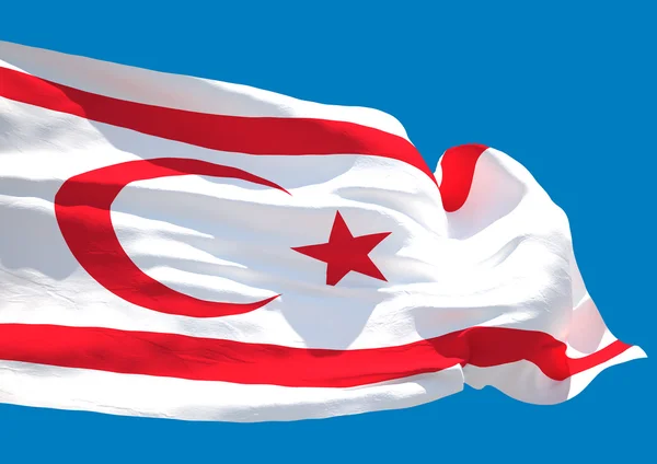 Bandera de Chipre bandera de onda HD 3D ilustración — Foto de Stock