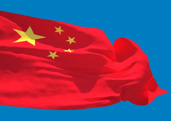 Σημαία κύματος Chine Hd 3d απεικόνιση — Φωτογραφία Αρχείου