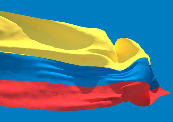 Colombia bandera de onda HD 3D ilustración — Foto de Stock