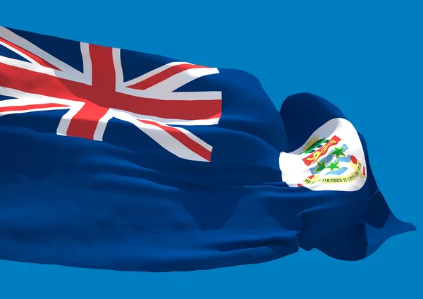 Îles Caïmans vague drapeau HD illustration 3D — Photo