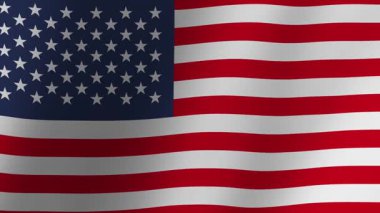 Amerikan bayrağı sallayarak yakın çekim.