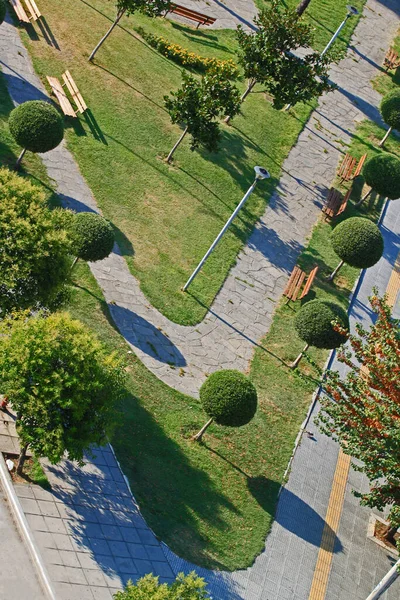 Vista Desde Torre Blanca Tesalónica Jardín Ciudad Tesalónica Macedonia Grecia — Foto de Stock
