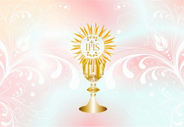 Composition for the first communion — Stock Vector