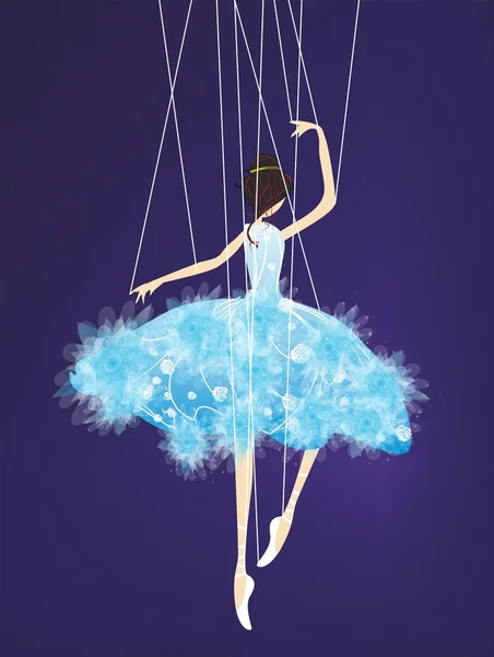 Dancing on the ropes — Stock Vector