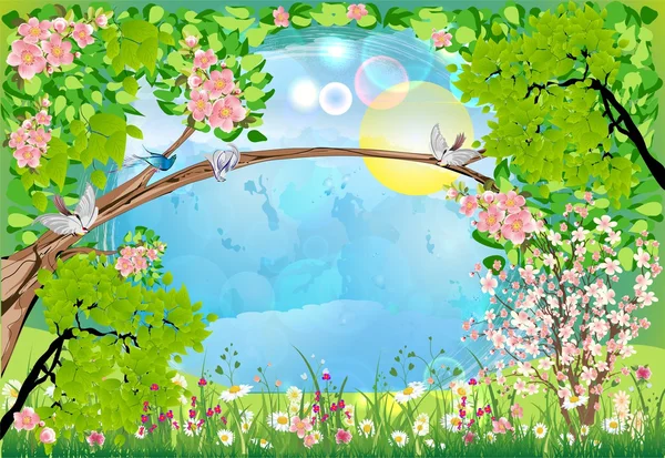 Spring, — Stock Vector