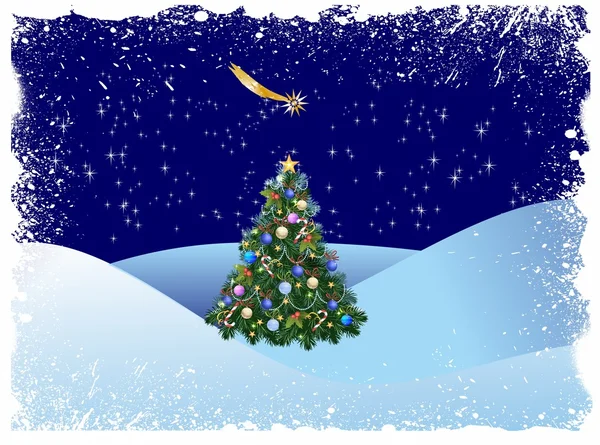 Christmas decoration of the Christmas tree — Stock Vector