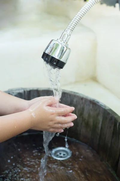 Children hands washing — Stock Photo, Image