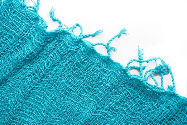 Бирюзовая текстура шарфа — стоковое фото