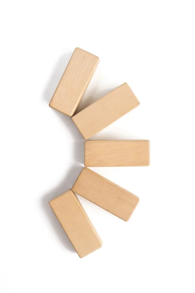 Wood block stacking as step stair. — Stock Photo, Image