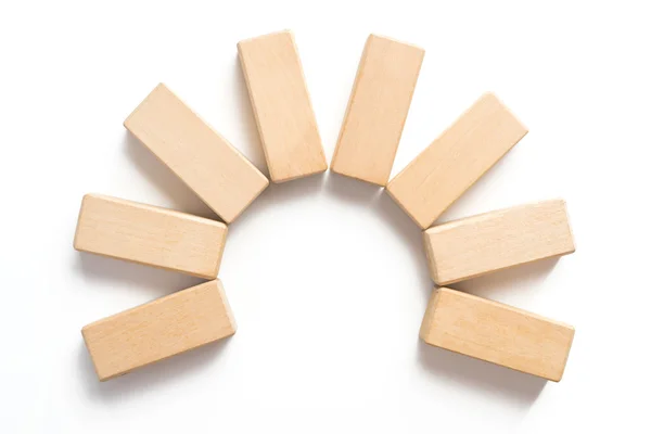 Wood block stacking as step stair. — Stock Photo, Image