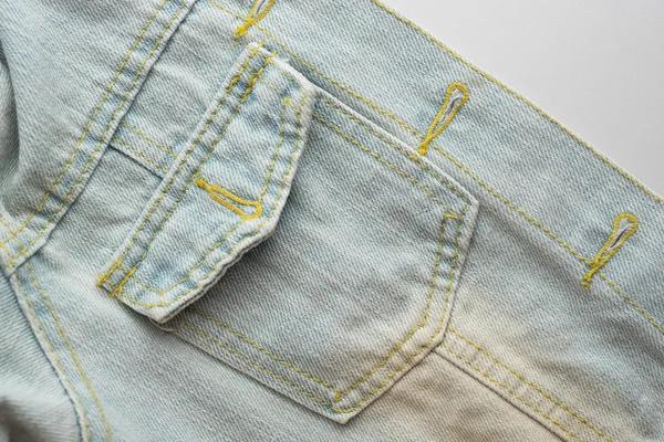 Jeans denim jacket pocket — Stock Photo, Image