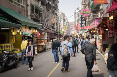 Danshui yaya alışveriş alanı yürüyüş alışveriş.