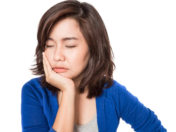 Woman with toothache — Stock Photo, Image