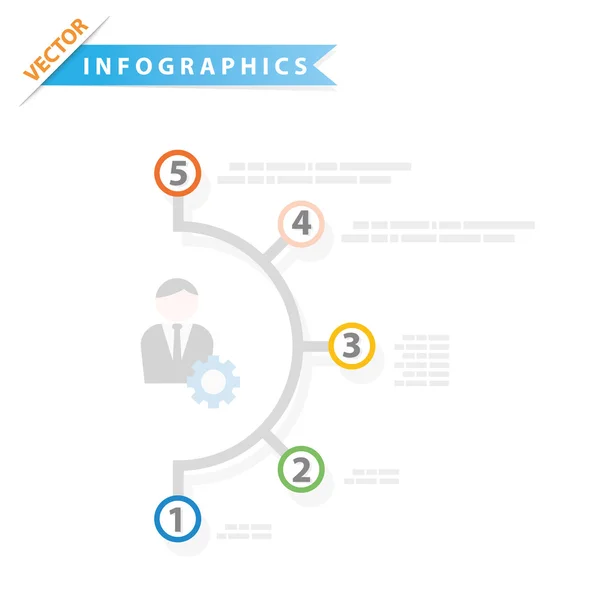 Design vetorial colorido para layout de fluxo de trabalho — Vetor de Stock