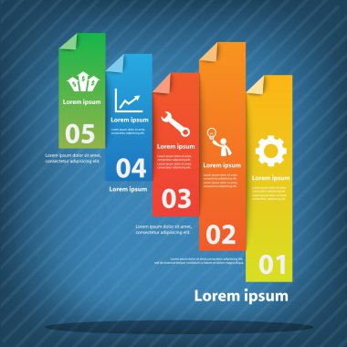 iş akışı mizanpaj için renkli vektör tasarımı