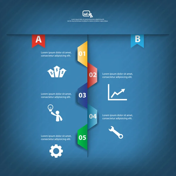 Buntes Vektordesign für Workflow-Layout — Stockvektor