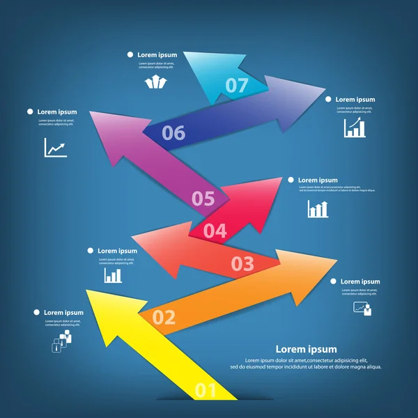 Colorful vector design for workflow layout — Stock Vector