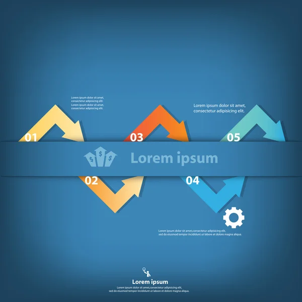 Diseño colorido del vector para la disposición del flujo de trabajo — Archivo Imágenes Vectoriales