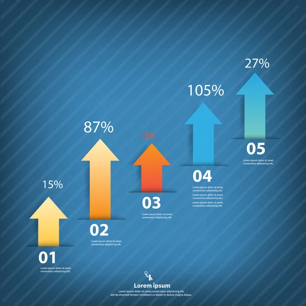 Design vettoriale colorato per il layout del flusso di lavoro — Vettoriale Stock