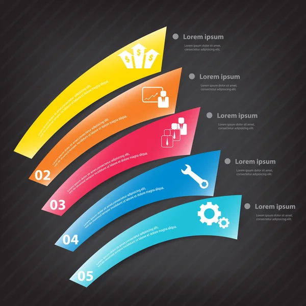 Template voor processtappen — Stockvector