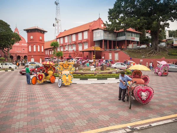 Dekoratív trishaw Malacca City Malajzia. — Stock Fotó