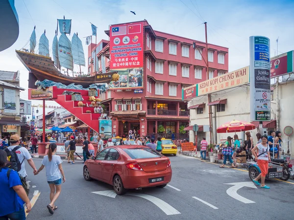 Jonker street, Malakka, Maleisië. — Stockfoto