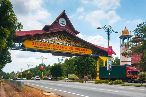 Willkommen zum Melaka-Tor — Stockfoto
