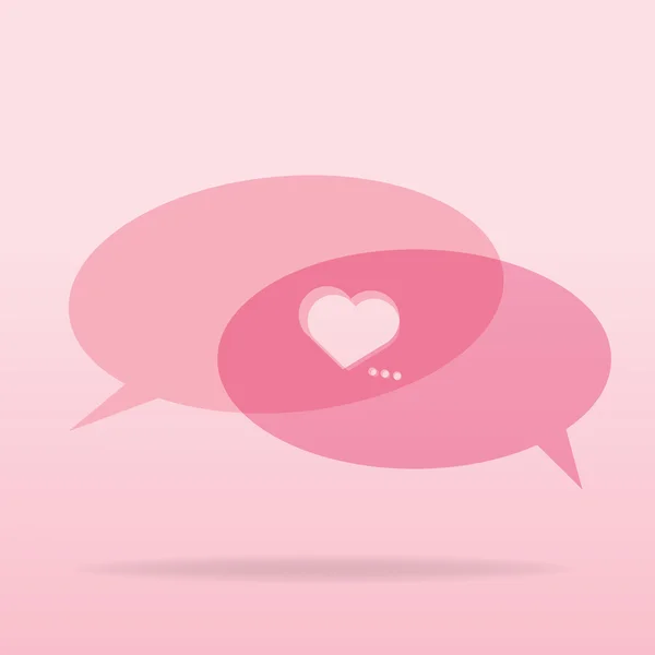 Chat de amor — Vector de stock