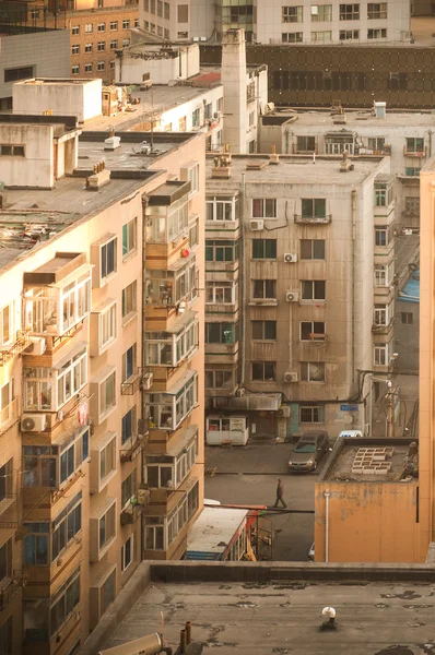 Cena de Mornign no centro da cidade do Dalian — Fotografia de Stock