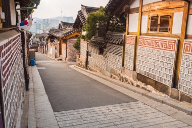 Bukchon Hanok tarihi bölgesi.
