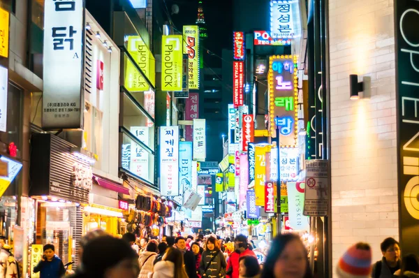 People at Myeong-Dong. Korea — Stock Photo, Image