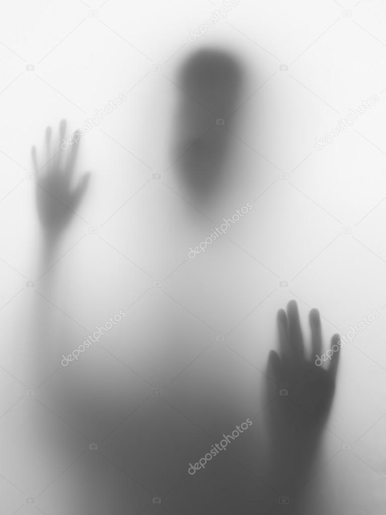 Children head and hands silhouette