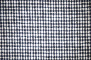 Mavi ekose desenli elbise kumaş doku 
