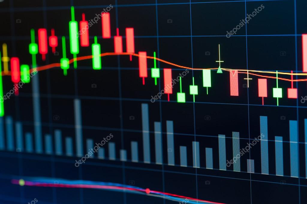 Stock market graph — Stock Photo, Image
