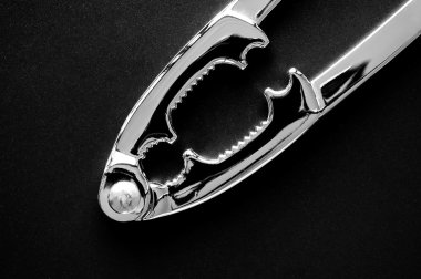 Istakoz crackrer üzerinde siyah granit