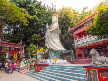 Kwum Yam Taoist tapınak büyük Quan Yin heykeli.