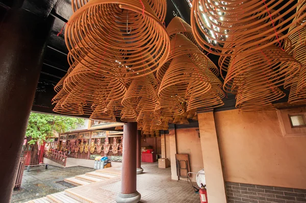 Incense coils in temple — Stok fotoğraf