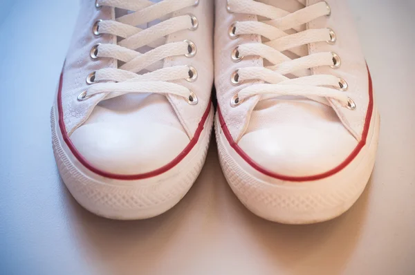 White canvas shoes — Stock Photo, Image