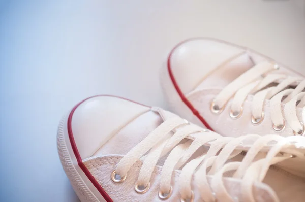 White canvas shoes — Stock Photo, Image