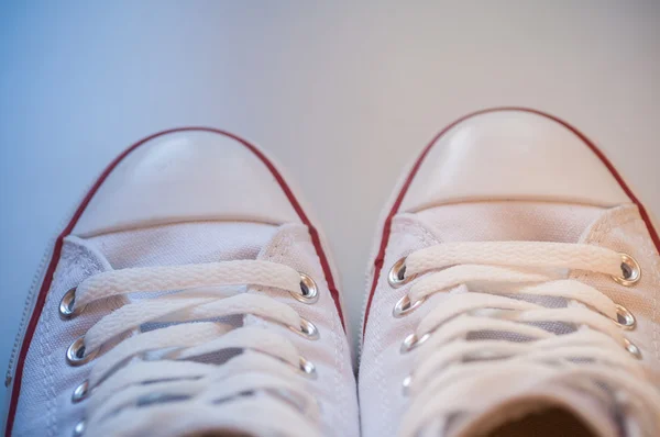 White canvas shoes — Stock Photo, Image