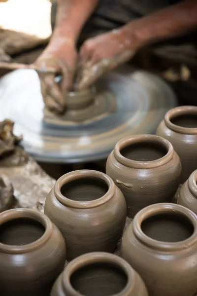 Fare vaso di argilla — Foto Stock
